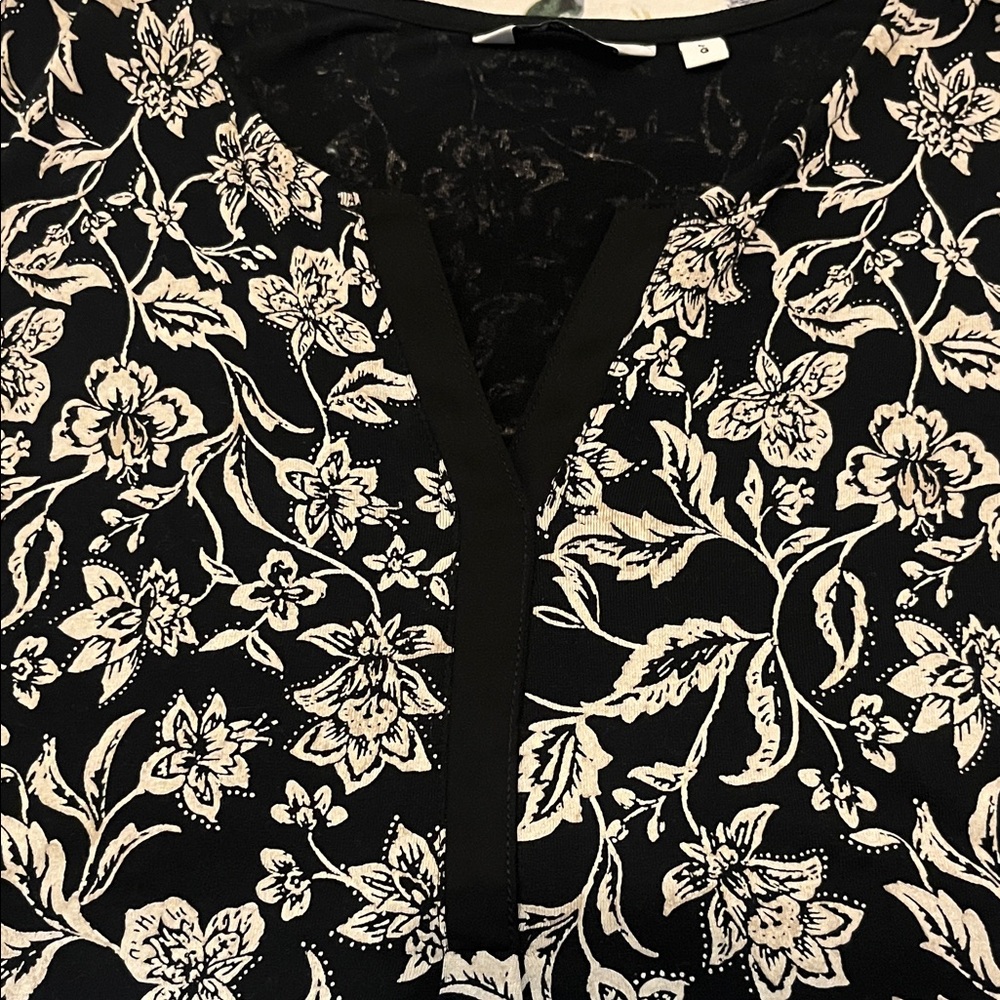 Reitmans Black and White Floral Tank Top - Picture 4 of 5